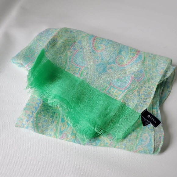 Altea Accessories - Altea 100% Linen Paisley High Quality Scarf